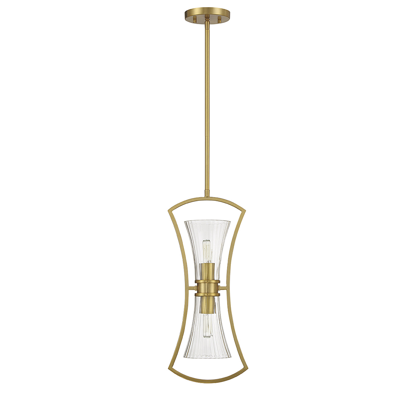 Bennington 2-Light Pendant - Warm Brass