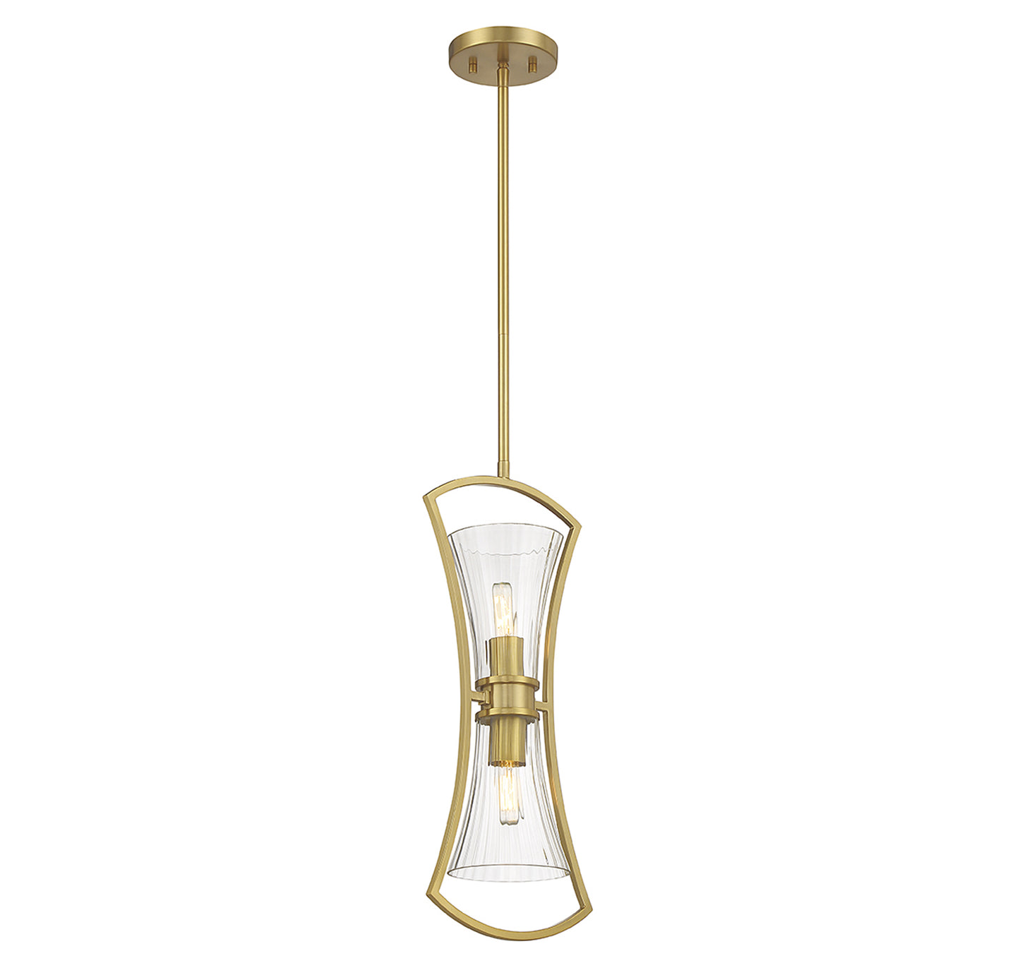 Bennington 2-Light Pendant - Warm Brass