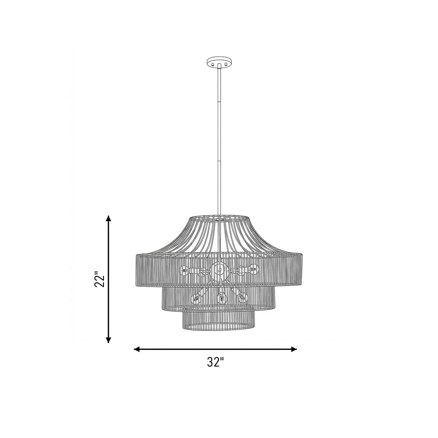 Medlock 8-Light Outdoor Chandelier