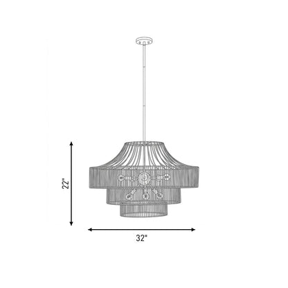 Medlock 8-Light Outdoor Chandelier