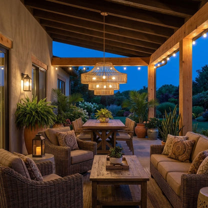 Medlock 8-Light Outdoor Chandelier