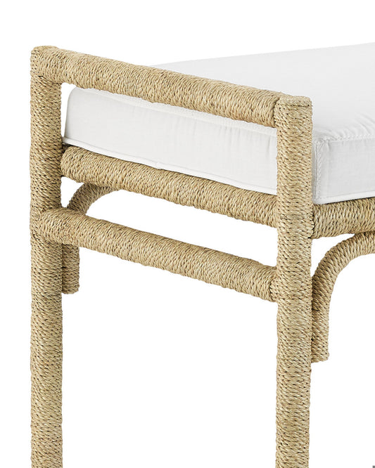 Olisa Natural Ottoman, Muslin Currey and Company 7000-1161