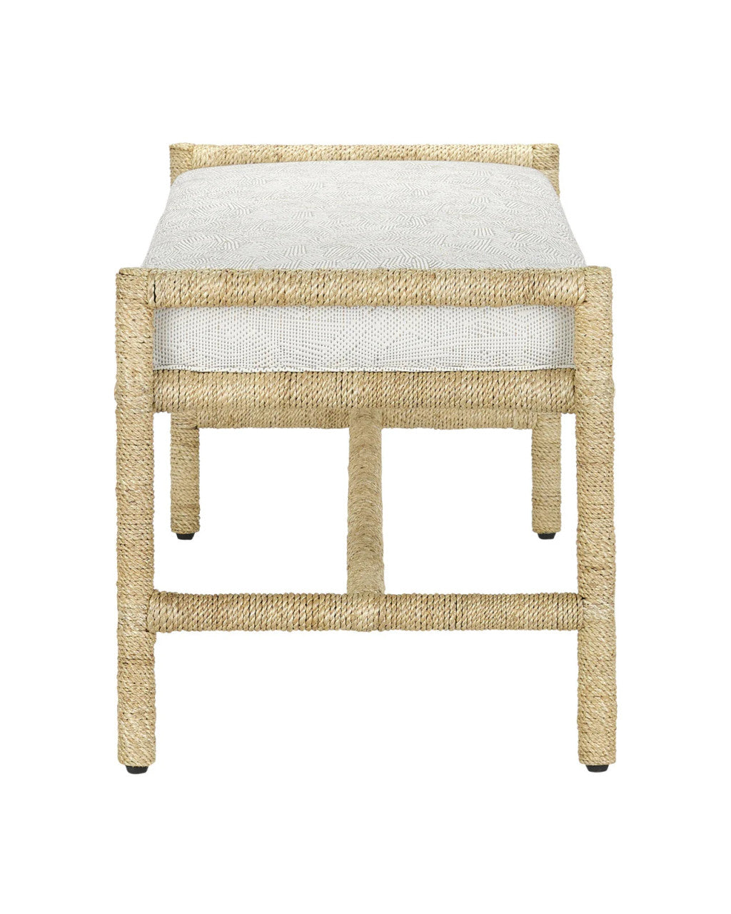 Currey and Company Olisa Pearl Bench, Natural, 54"W, Currey and Company (7000-1172 RK66)