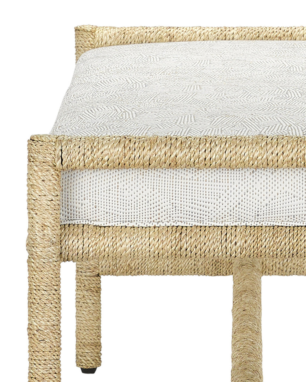 Currey and Company Olisa Pearl Bench, Natural, 54"W, Currey and Company (7000-1172 RK66)
