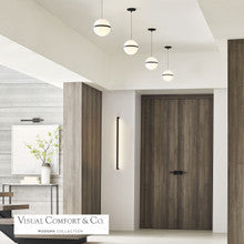 Visual Comfort Modern Mini Hanea Pendant Black, Nightshade Black
