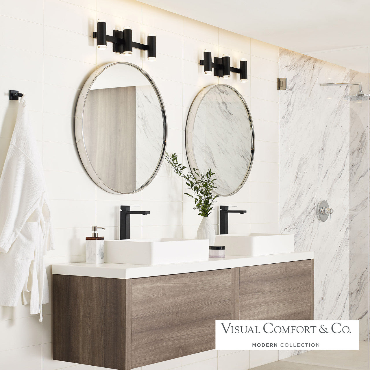 Visual Comfort Modern Dobson II Bath Sconce 