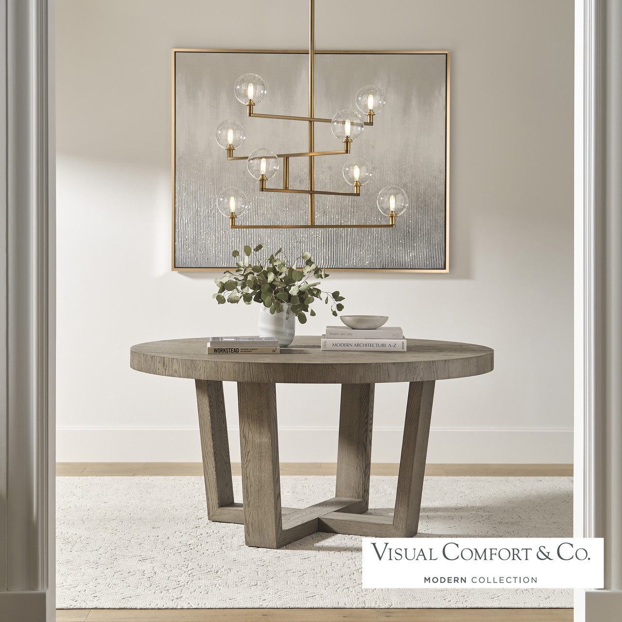 Visual Comfort Modern Gambit Chandelier Nickel