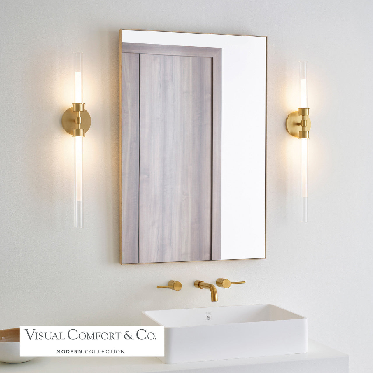 Visual Comfort Modern Linger LED Bathroom Wall Sconce 