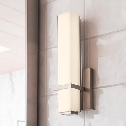 Milan Bath Vanity, 1-Light, LED, Satin Nickel, 12.25"H (700BCMLN13WS-LED930 703T7Y3)