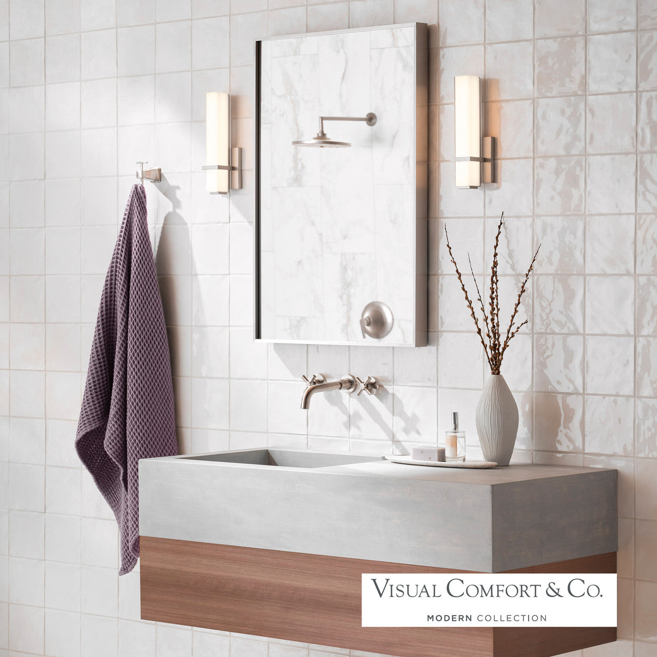 Visual Comfort Modern Milan Bath Vanity Brass