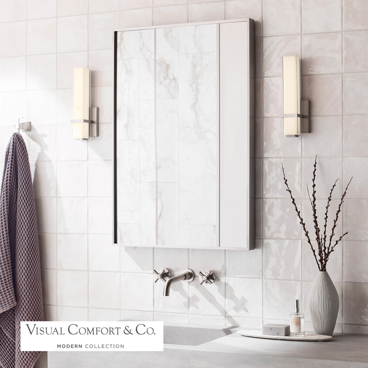 Visual Comfort Modern Milan Bath Vanity Dark Bronze