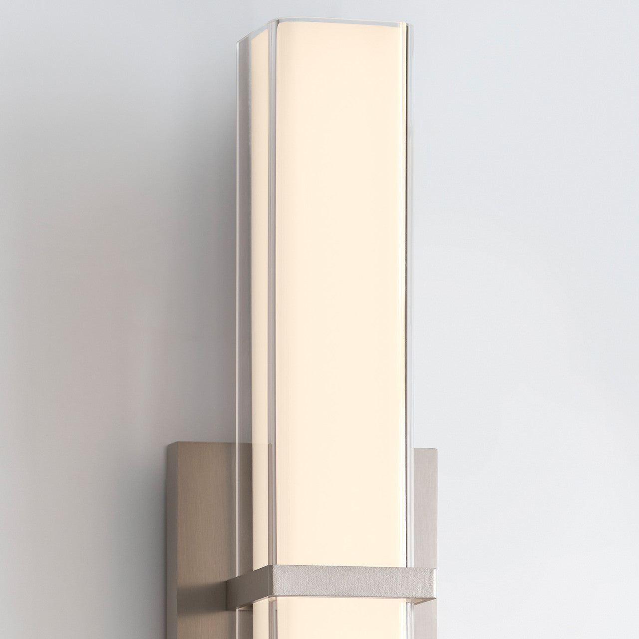 Milan Bath Vanity, 1-Light, LED, Satin Nickel, 12.25"H (700BCMLN13WS-LED930 703T7Y3)