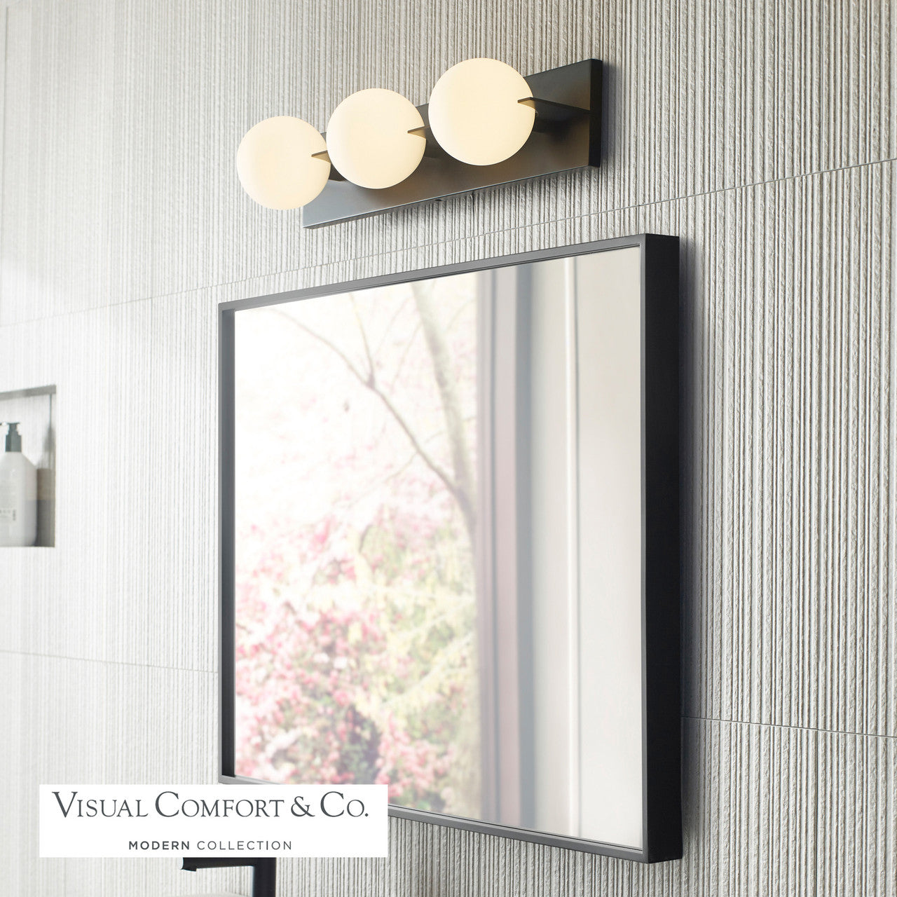 Visual Comfort Modern Orbel Bath Vanity Nickel, Polished Nickel