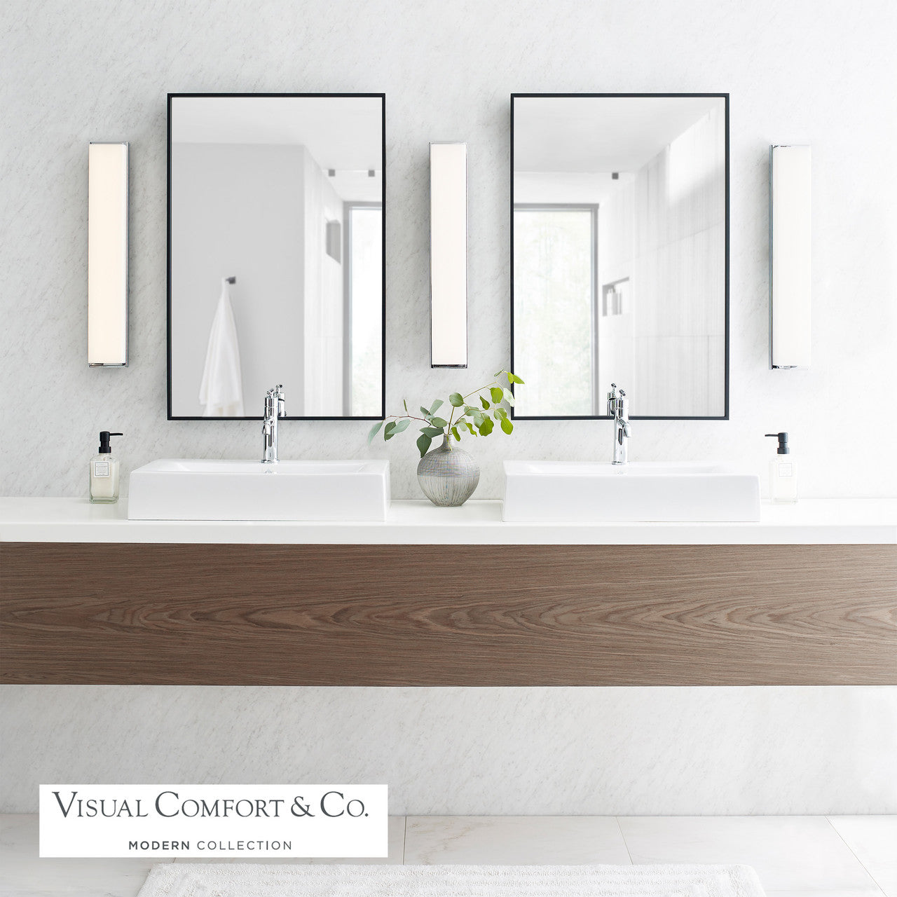 Visual Comfort Modern Sage Bath Vanity Chrome