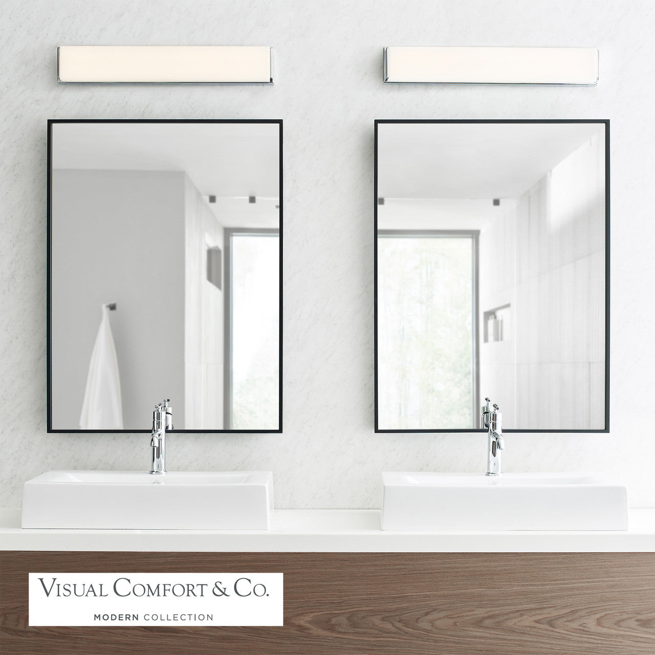 Visual Comfort Modern Sage Bath Vanity Nickel, Satin Nickel