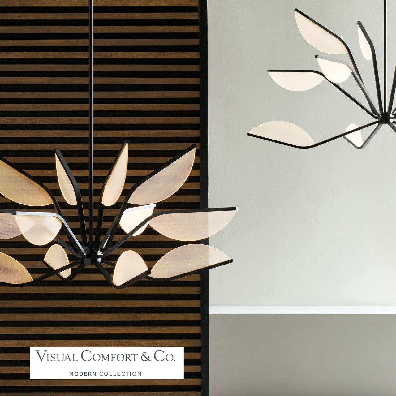Visual Comfort Modern Belterra Chandelier Natural Brass