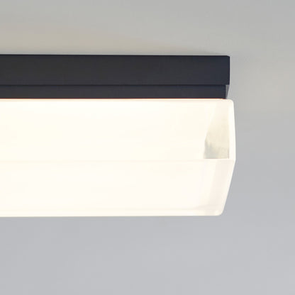 Boxie Outdoor Flush Mount, 1-Light, LED, Antique Bronze, 9"W (700BXLZ-LED3 703TDRZ)