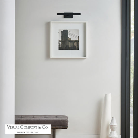 Visual Comfort Modern Dessau LED Picture Light 277V Black, Nightshade Black