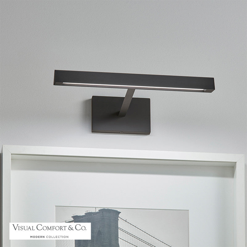 Visual Comfort Modern Dessau Picture Light Nickel, Polished Nickel