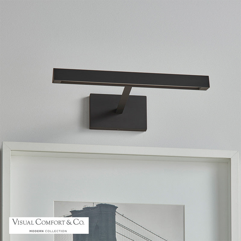 Visual Comfort Modern Dessau Picture Light Nickel, Polished Nickel