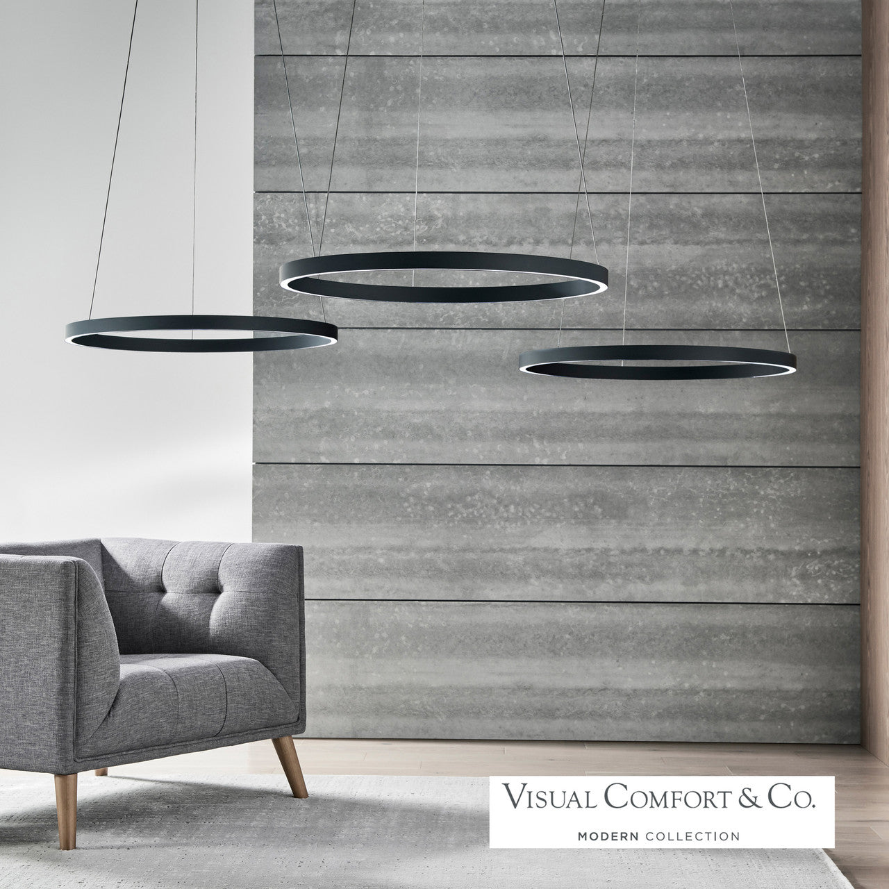 Visual Comfort Modern Fiama Chandelier Nickel, Satin Nickel