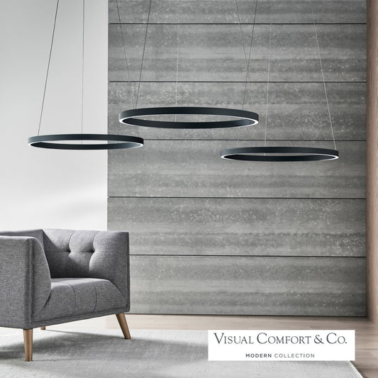 Visual Comfort Modern Fiama Chandelier Nickel, Satin Nickel
