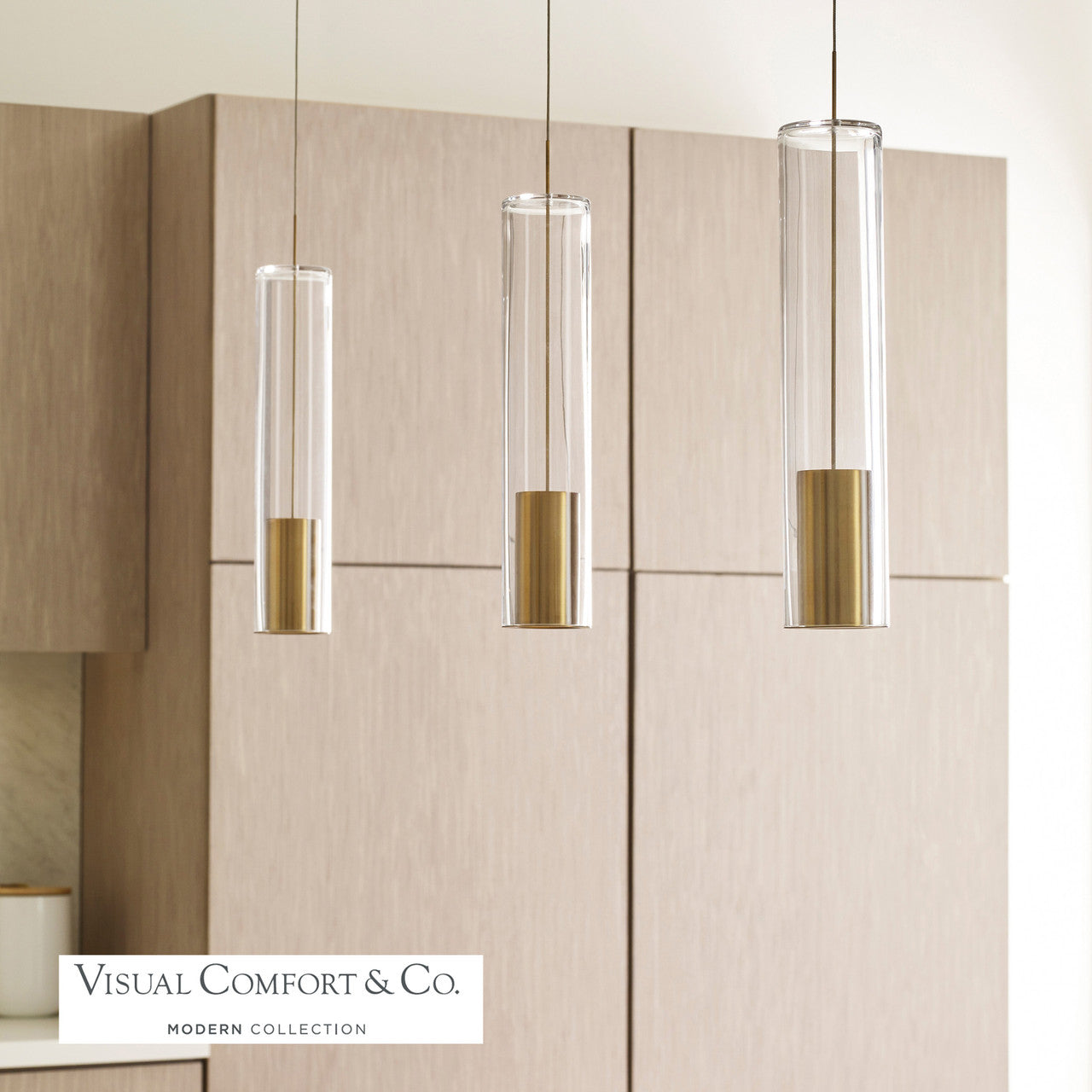 Visual Comfort Modern Captra Pendant Nickel, Satin Nickel