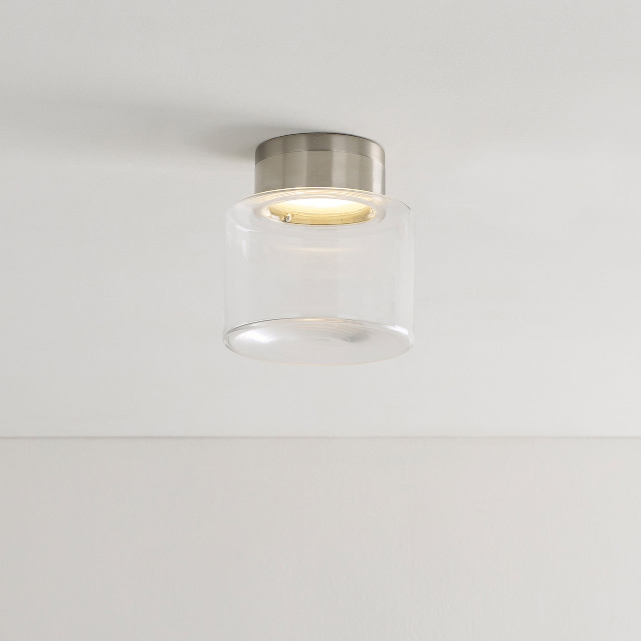 Casen Drum Flush Mount, 1-Light, LED, Satin Nickel, 7.5"W (700FMCASDCS-LED830 70DK73X)