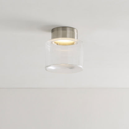 Casen Drum Flush Mount, 1-Light, LED, Satin Nickel, 7.5"W (700FMCASDCS-LED830 70DK73X)
