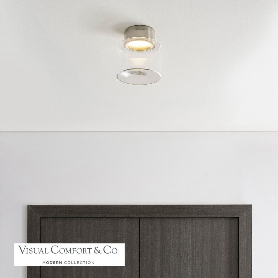 Casen Drum Flush Mount, 1-Light, LED, Satin Nickel, 7.5"W (700FMCASDCS-LED830 70DK73X)