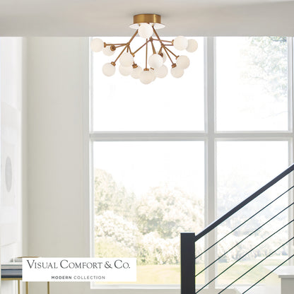 Mara Flush Mount, 16-Light, LED, Aged Brass, 25"W (700FMMRAR-LED927 70P9E5H)