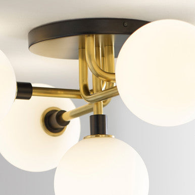 Visual Comfort Modern Viaggio Flush Mount Brass