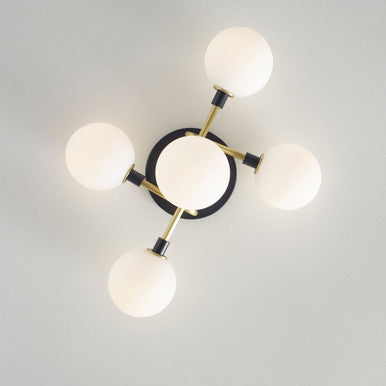 Visual Comfort Modern Viaggio Flush Mount Brass