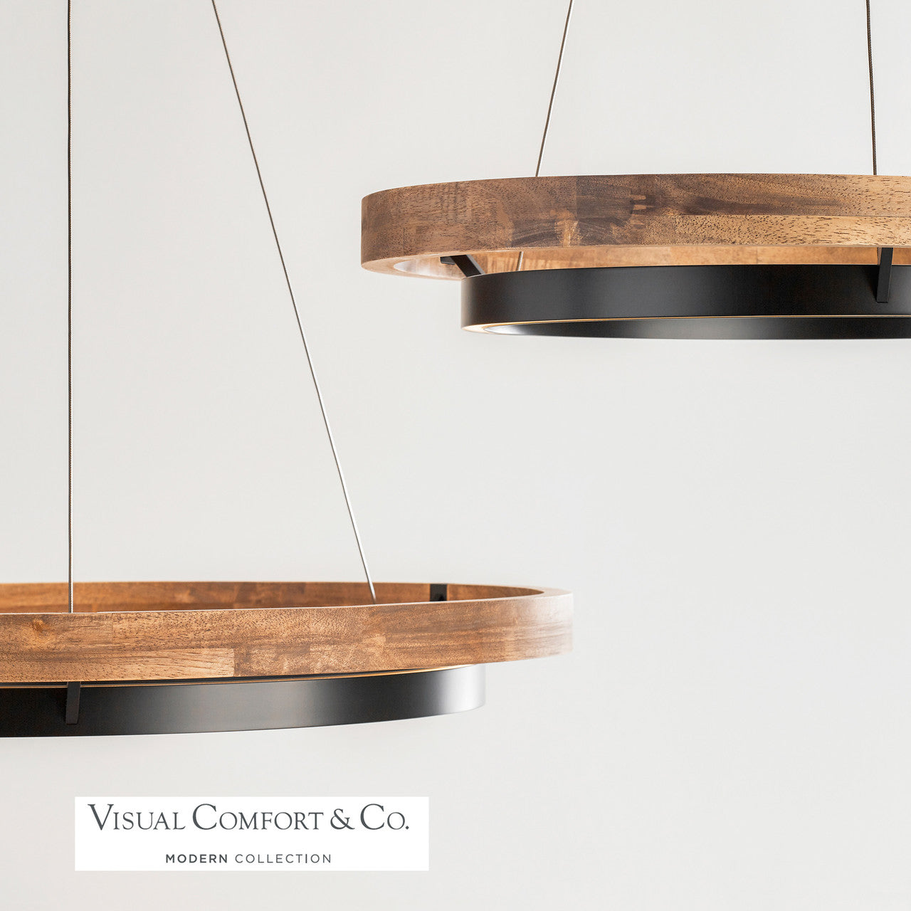 Visual Comfort Modern Grace LED Chandelier Matte Black / Weathered