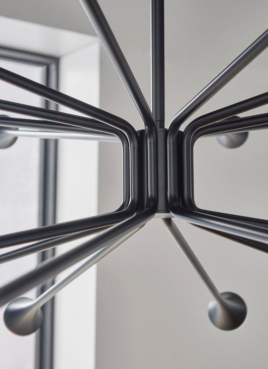Visual Comfort Modern Lody Chandelier Nickel, Polished Nickel