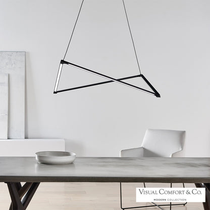 Balto Linear Chandelier, 1-Light, LED, Gunmetal, 36"W (700LSBLTGM-LED930 70P9H2C)