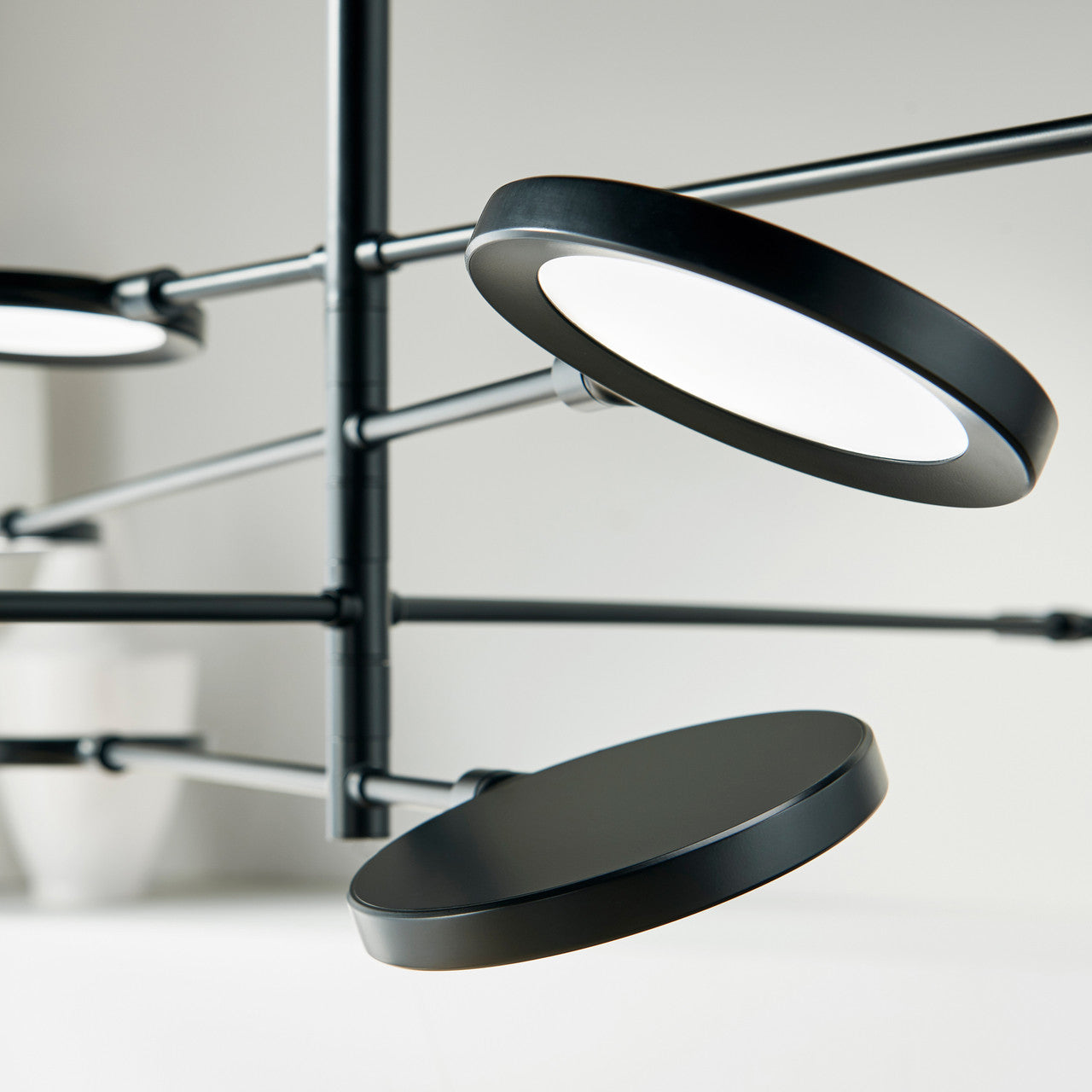 Visual Comfort Modern Spectica LED Chandelier 277V Black, Matte Black