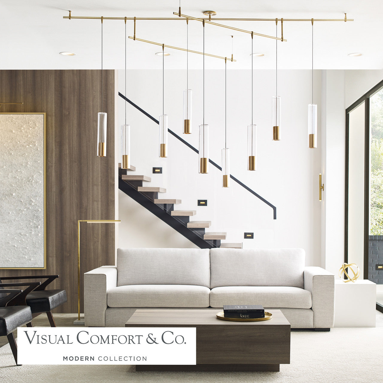 Visual Comfort Modern Captra Pendant Nickel, Satin Nickel