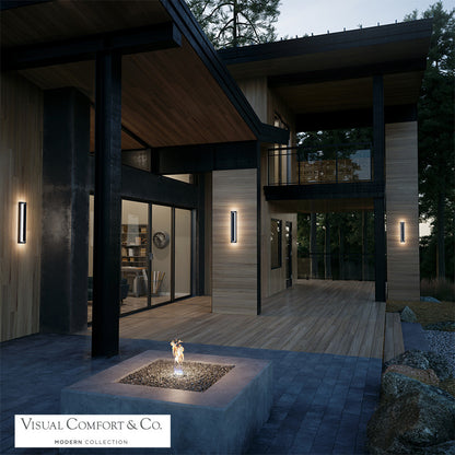 Aspen Outdoor Wall Sconce, 1-Light, LED, Outdoor Bronze, 26"H (700OWASP93026DZUNVS 703E83P)