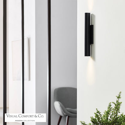 Chara Outdoor Wall Sconce, LED, Black, 17.25"H (700OWCHA93017BUDUNVS 70P9D78)