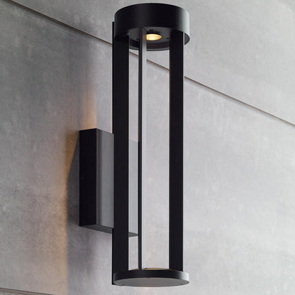 Visual Comfort Modern Turbo Outdoor Wall Sconce Black