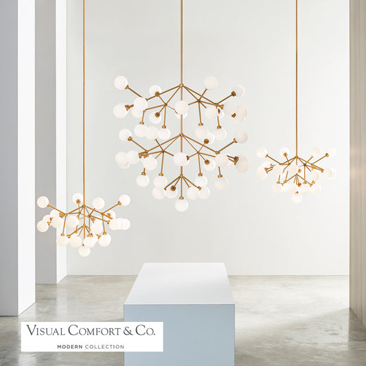 Visual Comfort Modern Mara Chandelier Black, Matte Black