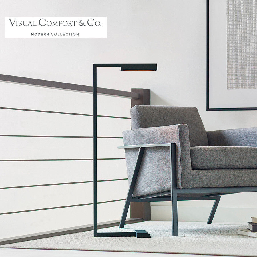 Visual Comfort Modern Dessau Floor Lamp Brass