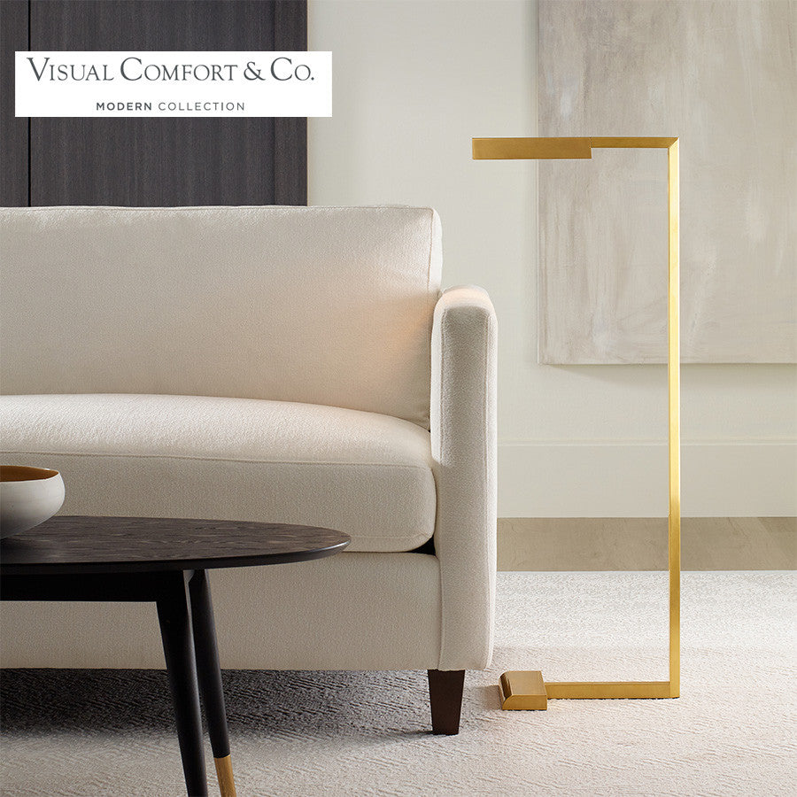 Dessau Floor Lamp, 1-Light, LED, Natural Brass, 38"H (700PRTDES38NB-LED927 70PDEUZ)