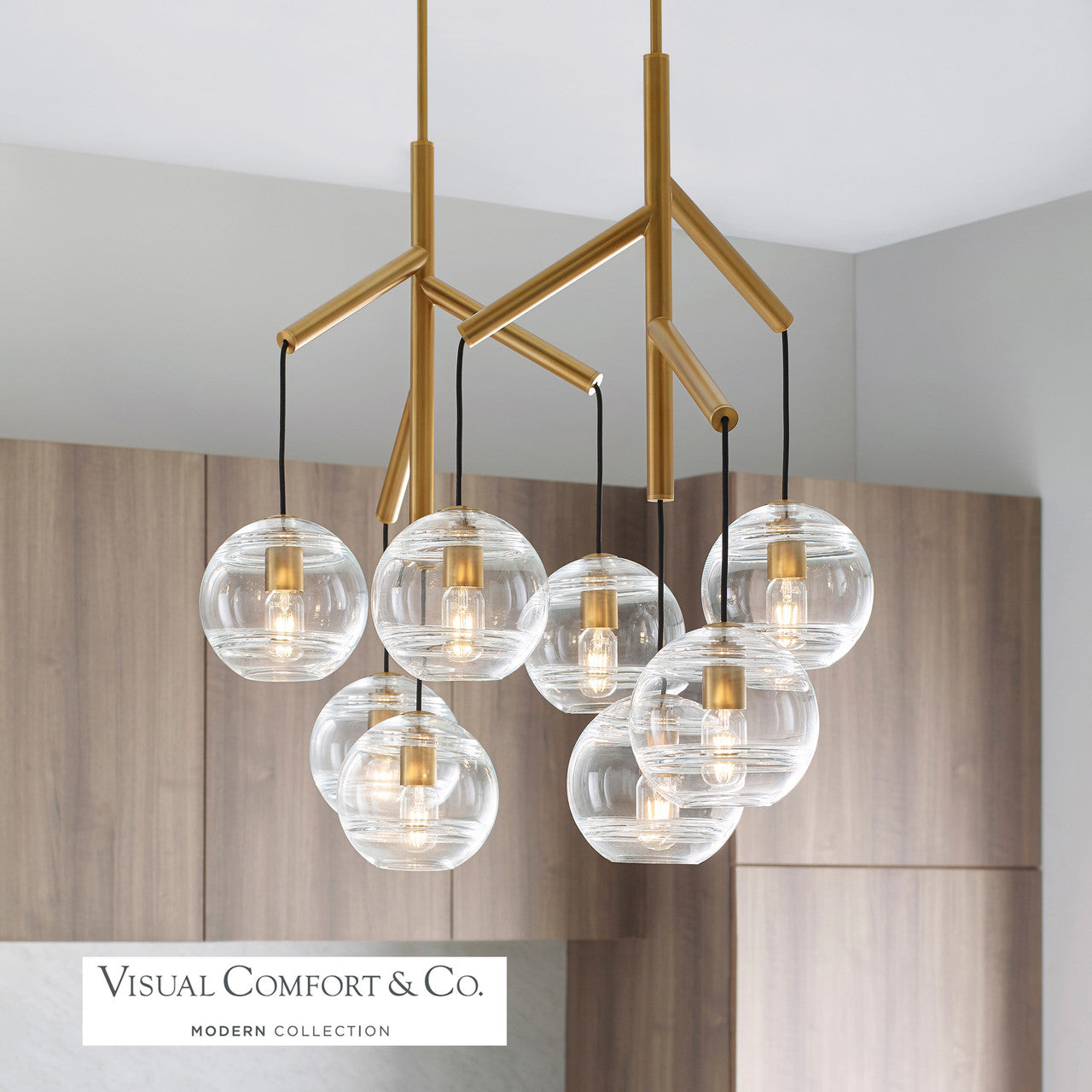 Visual Comfort Modern Sedona Double Chandelier 