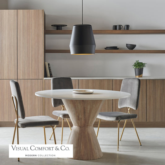 Visual Comfort Modern Allea Outdoor Pendant Black, Gold
