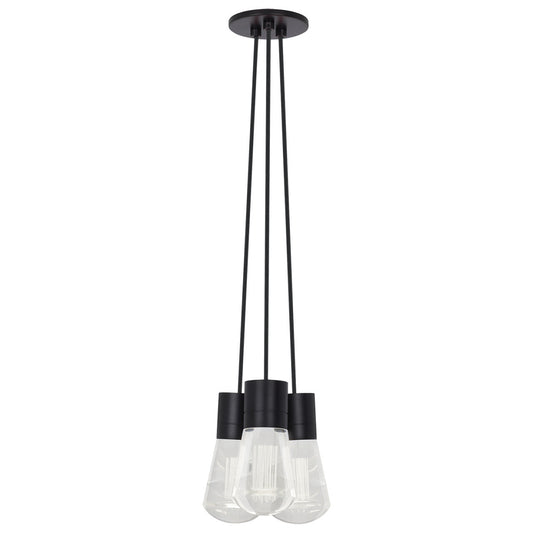 Alva 3-Light Pendant - Black, alt