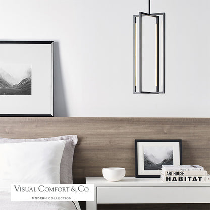 Kenway Pendant, 1-Light, LED, Black, 25"H (700TDKNW25B-LED930 70PDFRY)