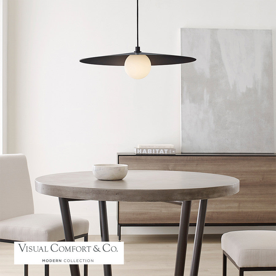 Visual Comfort Modern Pirlo Pendant Brass, Aged Brass