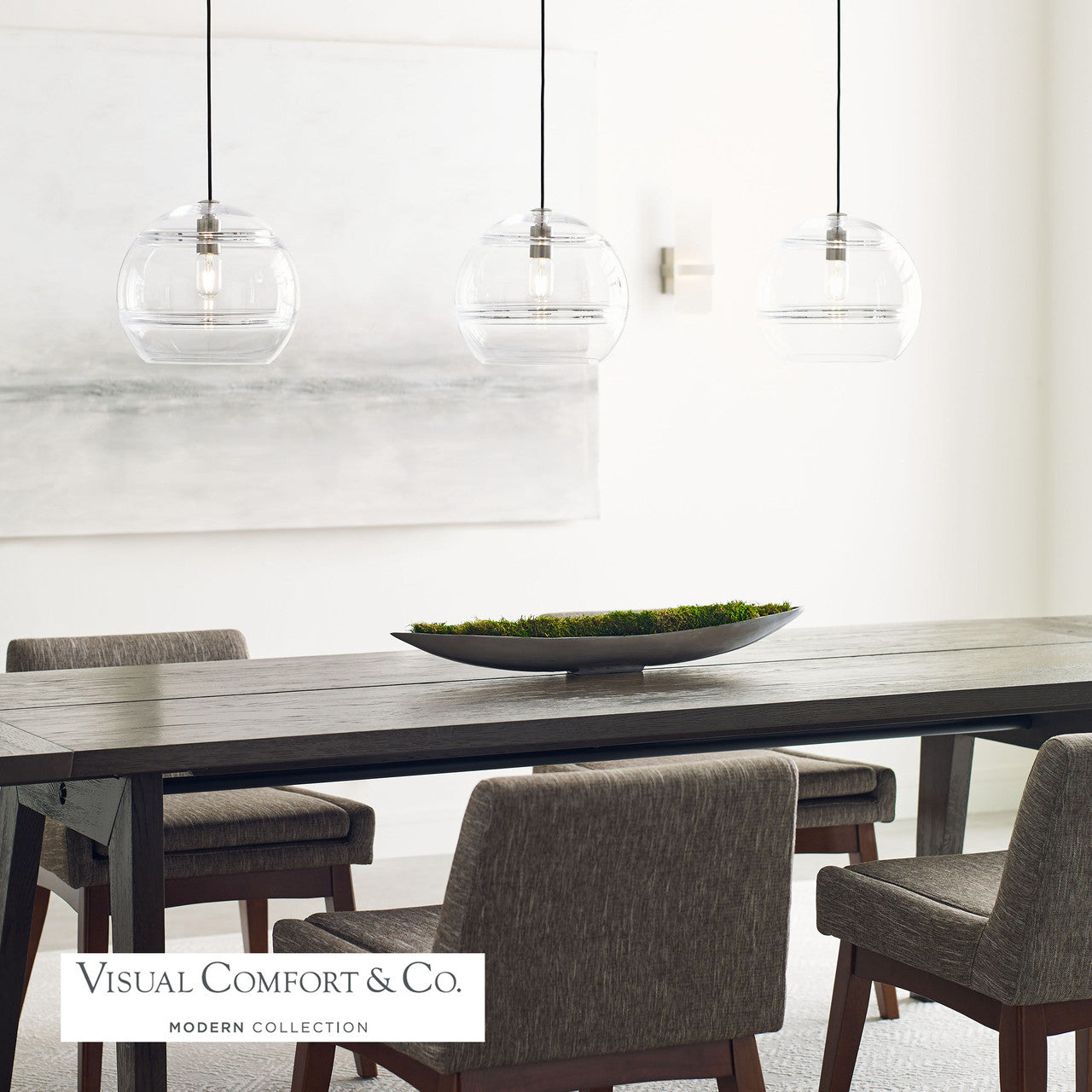 Visual Comfort Modern Sedona Pendant Nickel, Satin Nickel